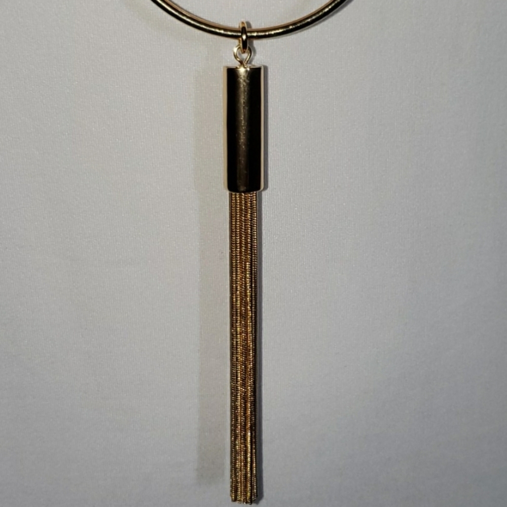 Trina Turk Circle Gem Tassel Necklace - Picture 7 of 7